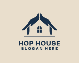 House Hand Shelter logo design