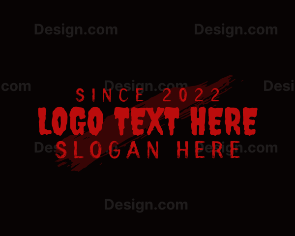 Bloody Thriller Wordmark Logo