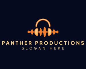 Headphone Music Production logo design