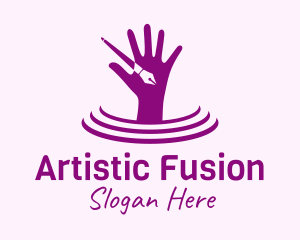 Artist Hand Pen logo design