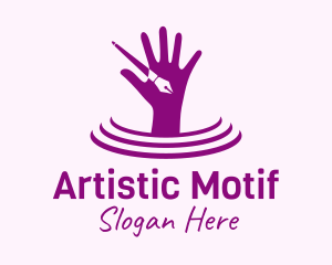 Artist Hand Pen logo design