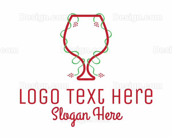 Holiday Wine Glass Logo