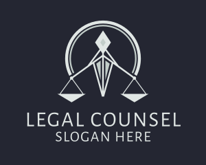 Lawyer Scale Justice  logo design