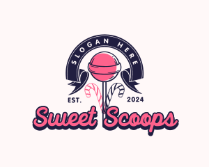 Lollipop Sweet Candy logo design