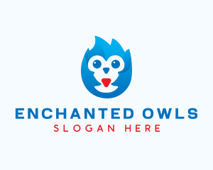 Cute Bird Owl  logo