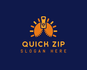 Sun Solar Zipper logo design