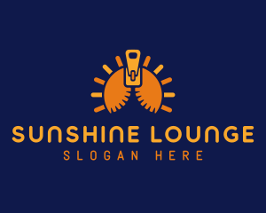 Sun Solar Zipper logo design