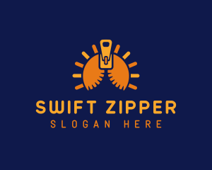 Sun Solar Zipper logo design