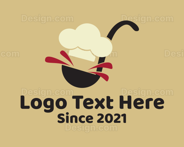 Chef Kitchen Ladle Logo