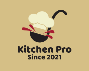 Chef Kitchen Ladle  logo design