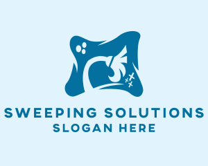 Cleaning Broom Housekeeping  logo design