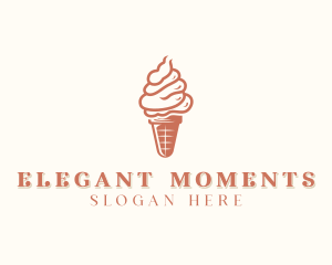 Ice Cream Cone Dessert Logo