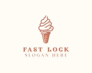 Ice Cream Cone Dessert Logo