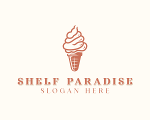 Ice Cream Cone Dessert Logo