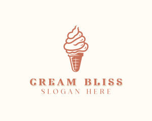 Ice Cream Cone Dessert logo design