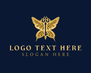 Elegant Butterfly Key Logo