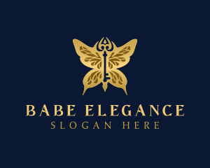 Elegant Butterfly Key logo design