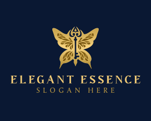 Elegant Butterfly Key logo design