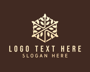 Natural Leaves Hexagon  logo