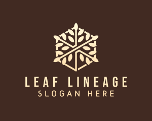 Natural Leaves Hexagon  logo