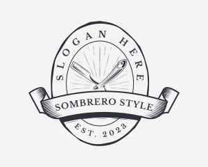 Barbershop Styling Badge logo design