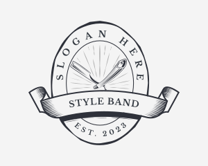 Barbershop Styling Badge logo design