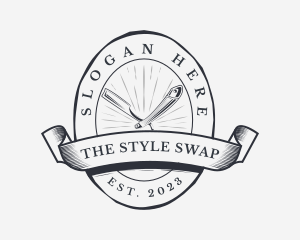 Barbershop Styling Badge logo design