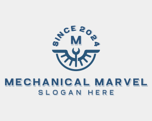 Mechanic Wrench Wings logo design