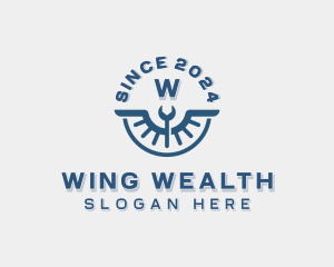 Mechanic Wrench Wings logo design