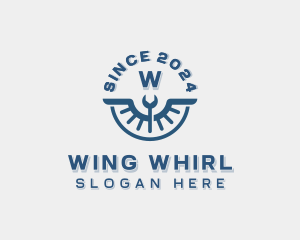 Mechanic Wrench Wings logo design