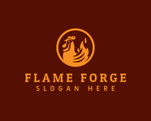 Chicken Fire Restaurant logo design