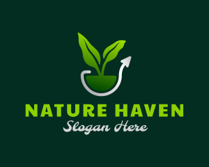 Nature Plant Growth logo design