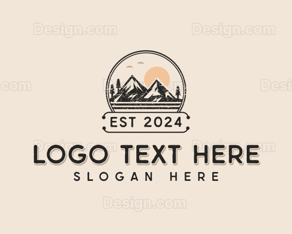 Outdoor Hiking Mountain Logo