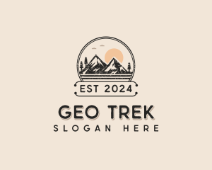 Outdoor Hiking Mountain logo design