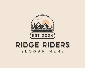 Outdoor Hiking Mountain logo design