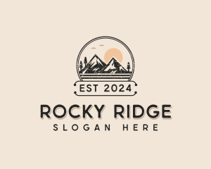 Outdoor Hiking Mountain logo design