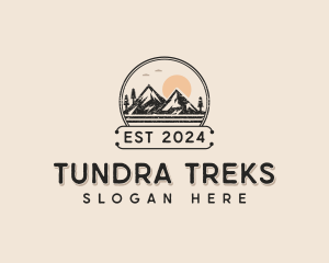 Outdoor Hiking Mountain logo design