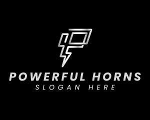 Lightning Power Bolt logo design