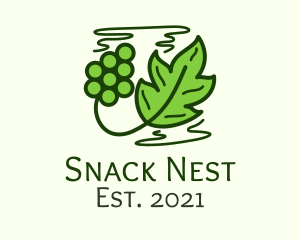 Vineyard Grape Leaf  logo design