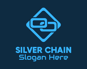 Blue Interlinked Chain Tech logo