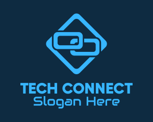 Blue Interlinked Chain Tech logo