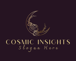 Cosmic Lunar Flower logo design