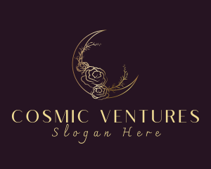 Cosmic Lunar Flower logo design