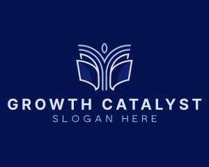 Book Tree Growth logo design