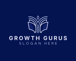 Book Tree Growth logo design