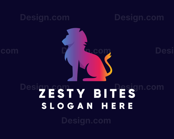 Gradient Lion Animal Logo