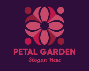 Red Flower Pattern logo design