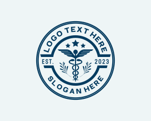 Medical Caduceus Staff logo