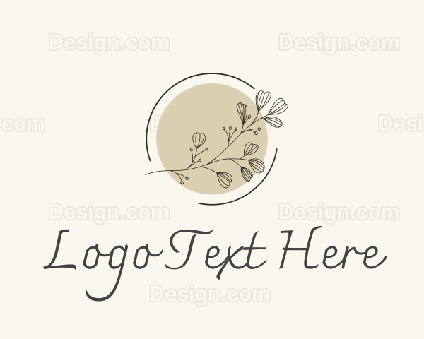 Minimalist Floral Boutique Logo