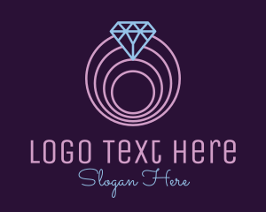Engagement - Minimalistic Spiral Diamond logo design